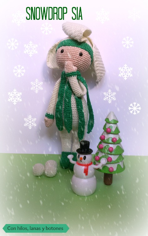 Con hilos, lanas y botones: snowdrop sia amigurumi