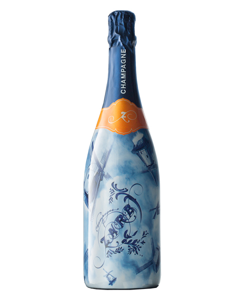 delft champagne bottle