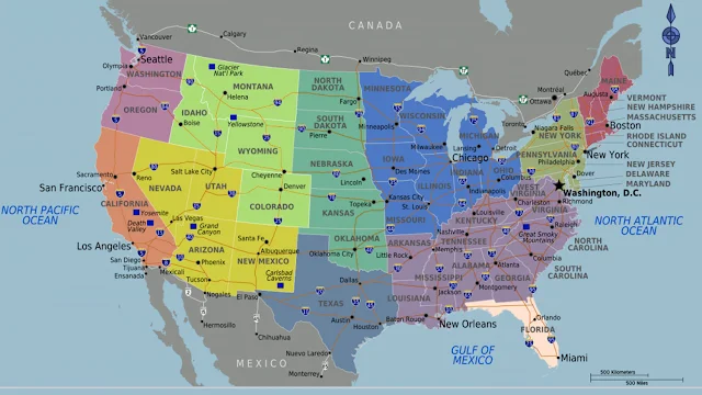 Gambar Peta Amerika Serikat 7