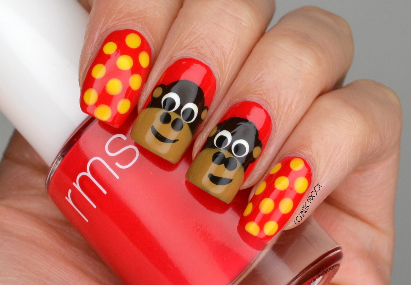 chinese new year nail art dragon