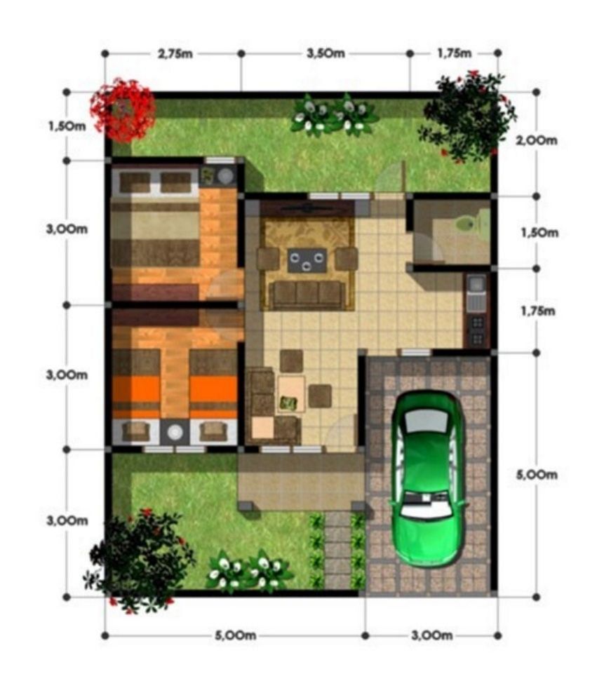 Desain Rumah Minimalis Luas Tanah 75m | Kumpulan Desain Rumah