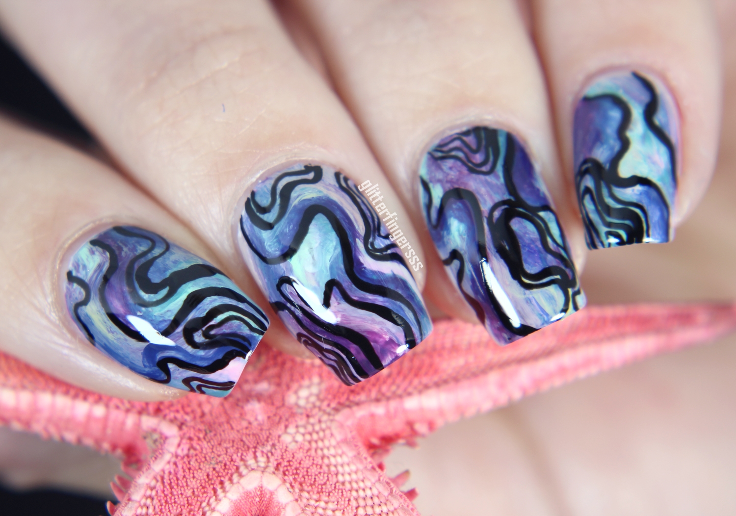 Abalone shell nails ~ Glitterfingersss in english