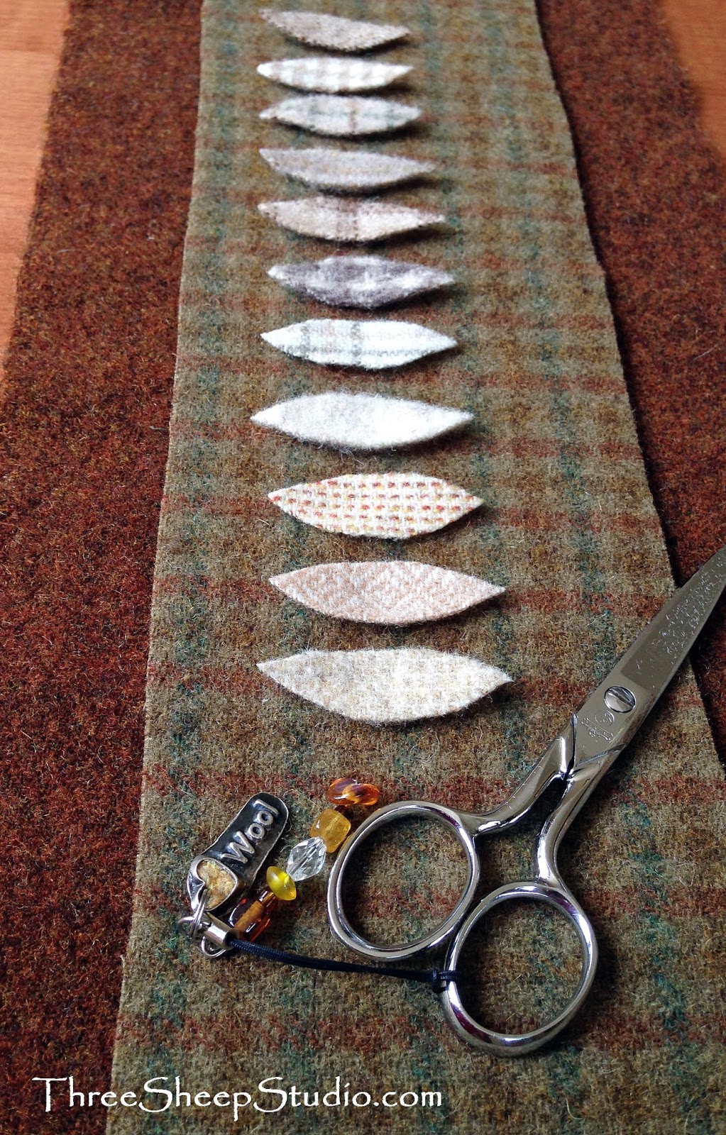 Three Sheep Studio Goes With Everything Wool Table Runner...