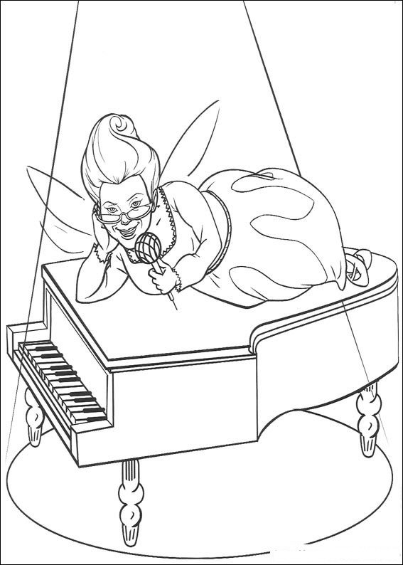 fairy godmother shrek 2 coloring pages - photo #3