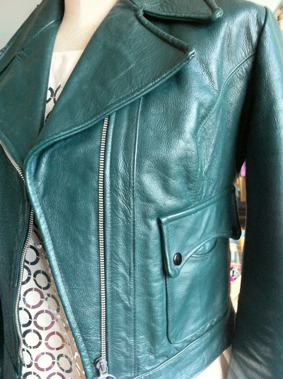 Lady Jane's Treasure Trove ***SOLD*** Vintage 80s hunter green leather