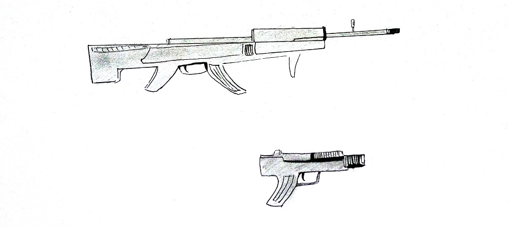 gambar mewarnai senjata free fire m