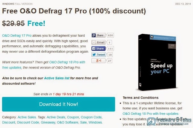 Offre promotionnelle : O&O Defrag 17 Professionnal Edition gratuit !