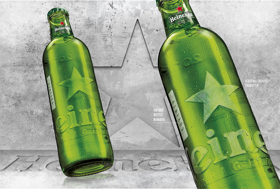 Heineken FOBO Bottle on Packaging of the World Creative Package