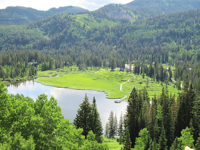 nature view overlook Silver Lake Big Cottonwood Canyon Utah