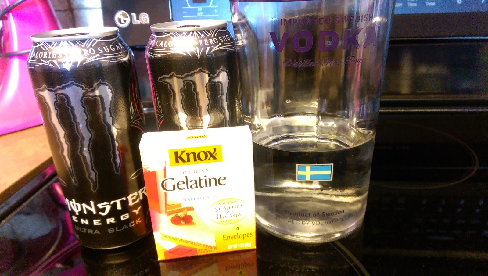 NYE 2015 Recipe 1 Energy Vodka Jello Shots