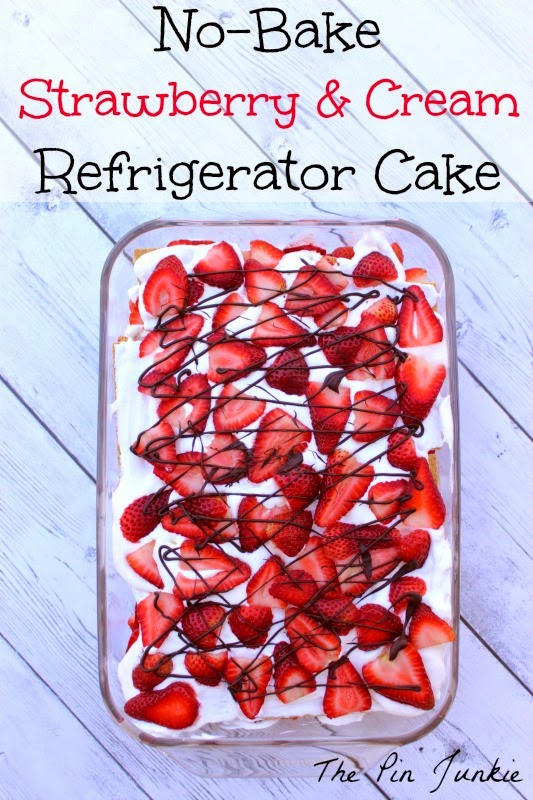 No-Bake Strawberry & Cream Refrigerator Cake