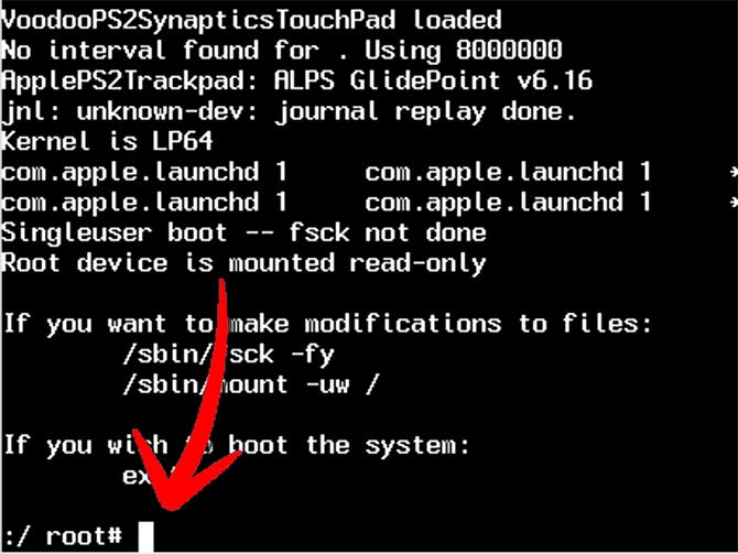 Reset Mac OS X Root or admin password using Single user Mode
