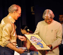 Presentation of Caricature  & cartoons album to Dr Abdul Kalam at Cartoon Festival -2011, New Delhi