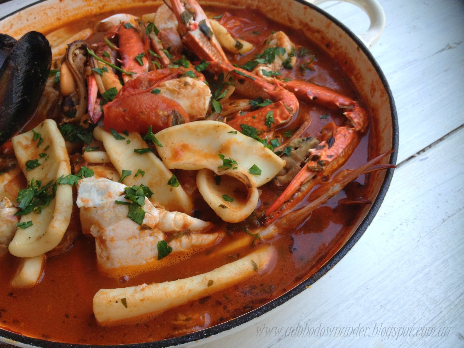 adobo down under Seafood marinara stew