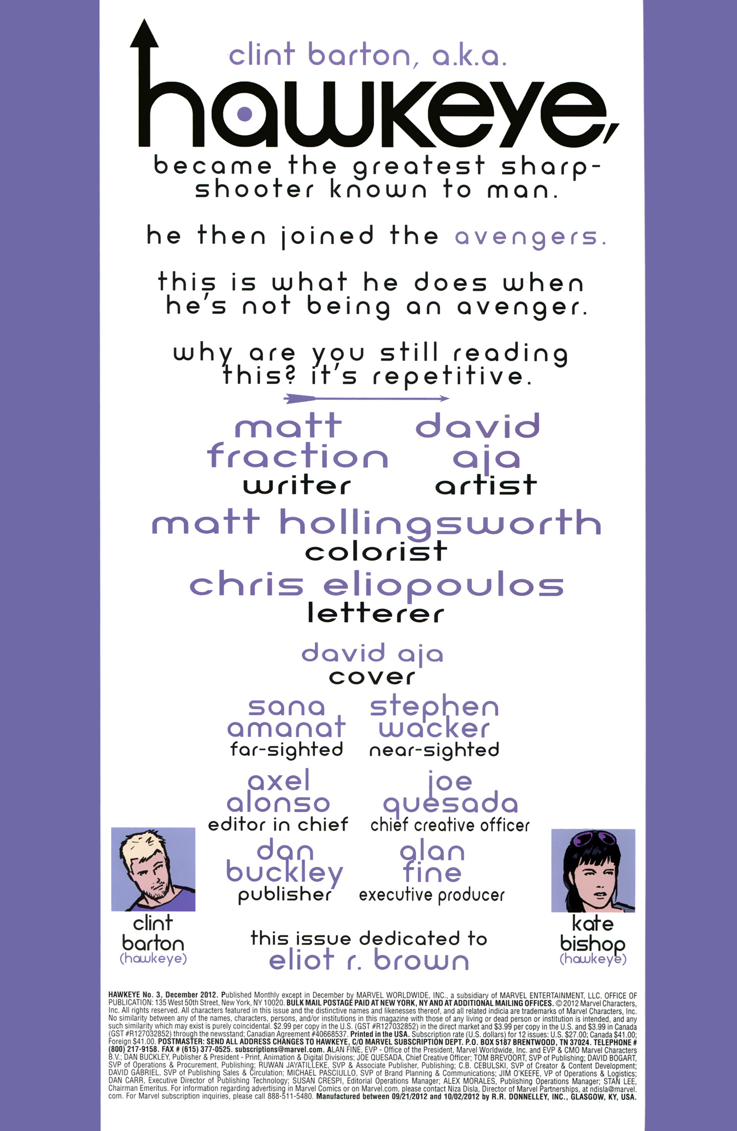 Read online Hawkeye (2012) comic -  Issue #3 - 2