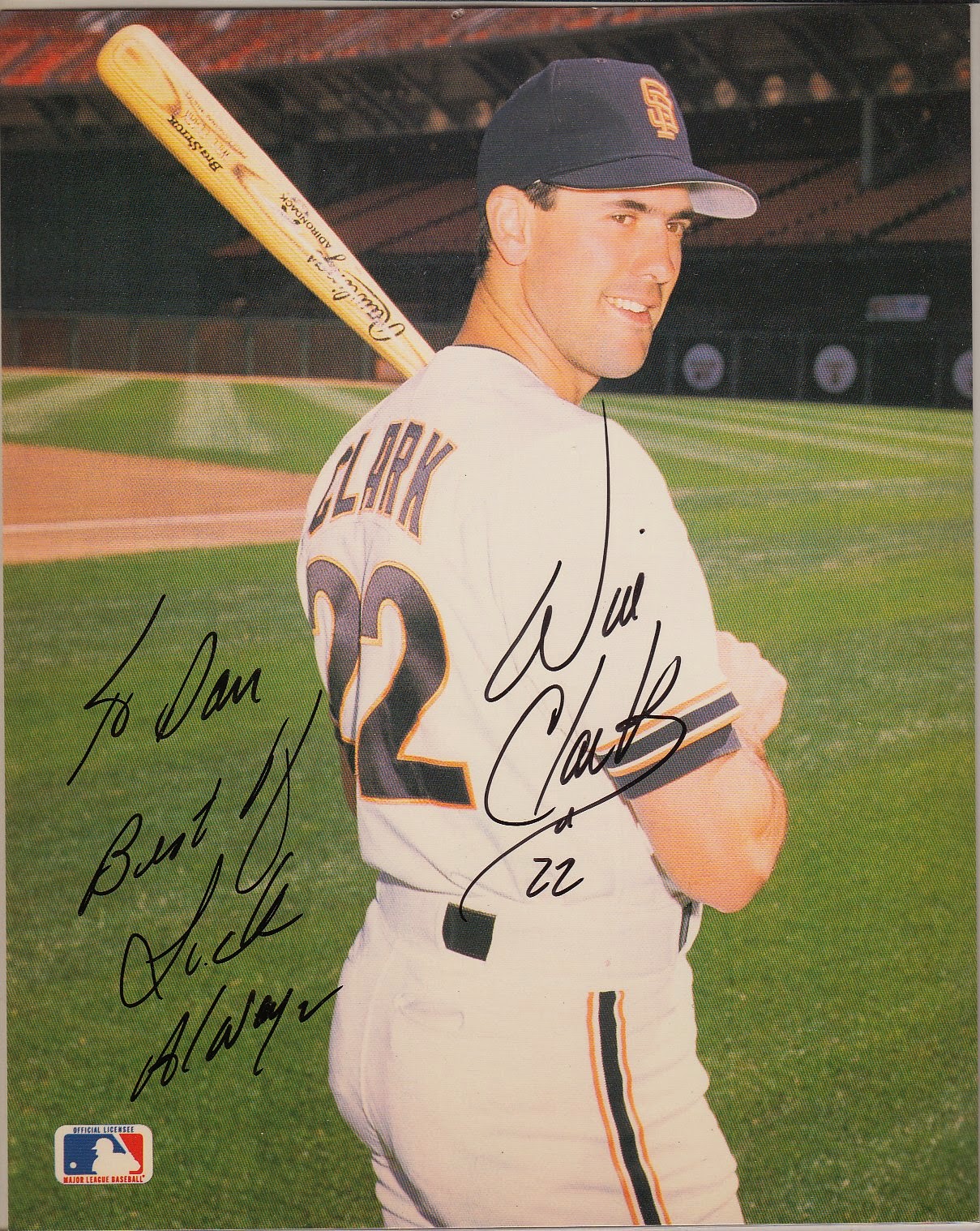 Daily Autograph: Will Clark
