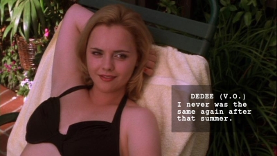 Christina Ricci as Dedee Truitt, narrator of Don Roos's THE OPPOSITE OF SEX.