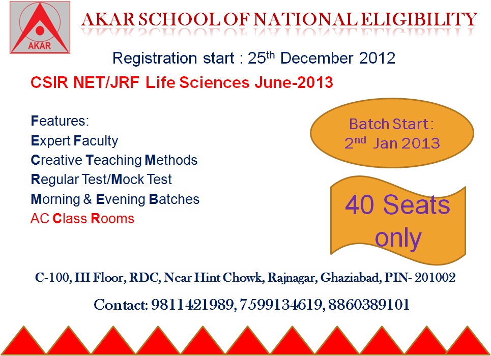 NET JRF COACHING INSTITUTE CSIR NET JRF Life Sciences