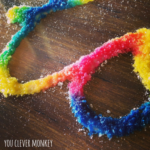 Make your own salt art window clings from our #easyplayidea series - using simple resources found at home, re-create these easy play invitations for your children to make and play these holidays. Visit www.youclevermonkey.com or #easyplayidea on Instagram to follow along!
