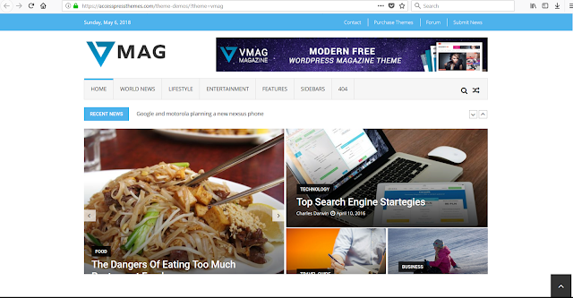 Vmag Free WordPress Magazine Theme