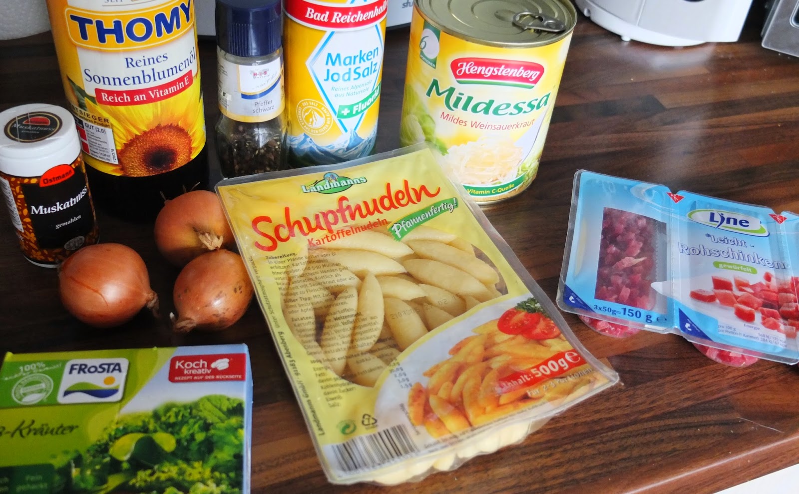 Schupfnudeln mit Sauerkraut und Speck