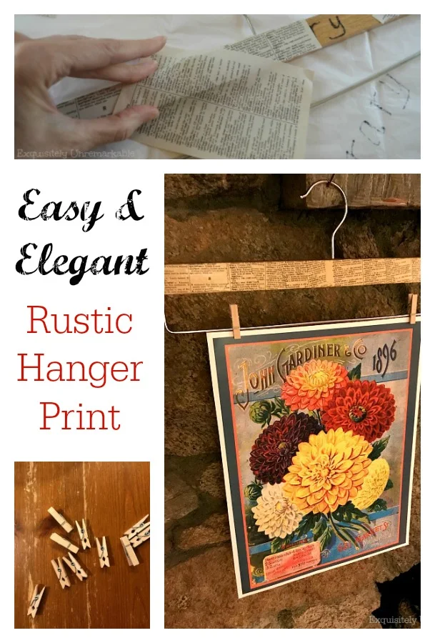 Rustic Seed Packet Art Hanger collage