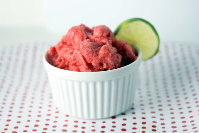 fresh strawberry granita