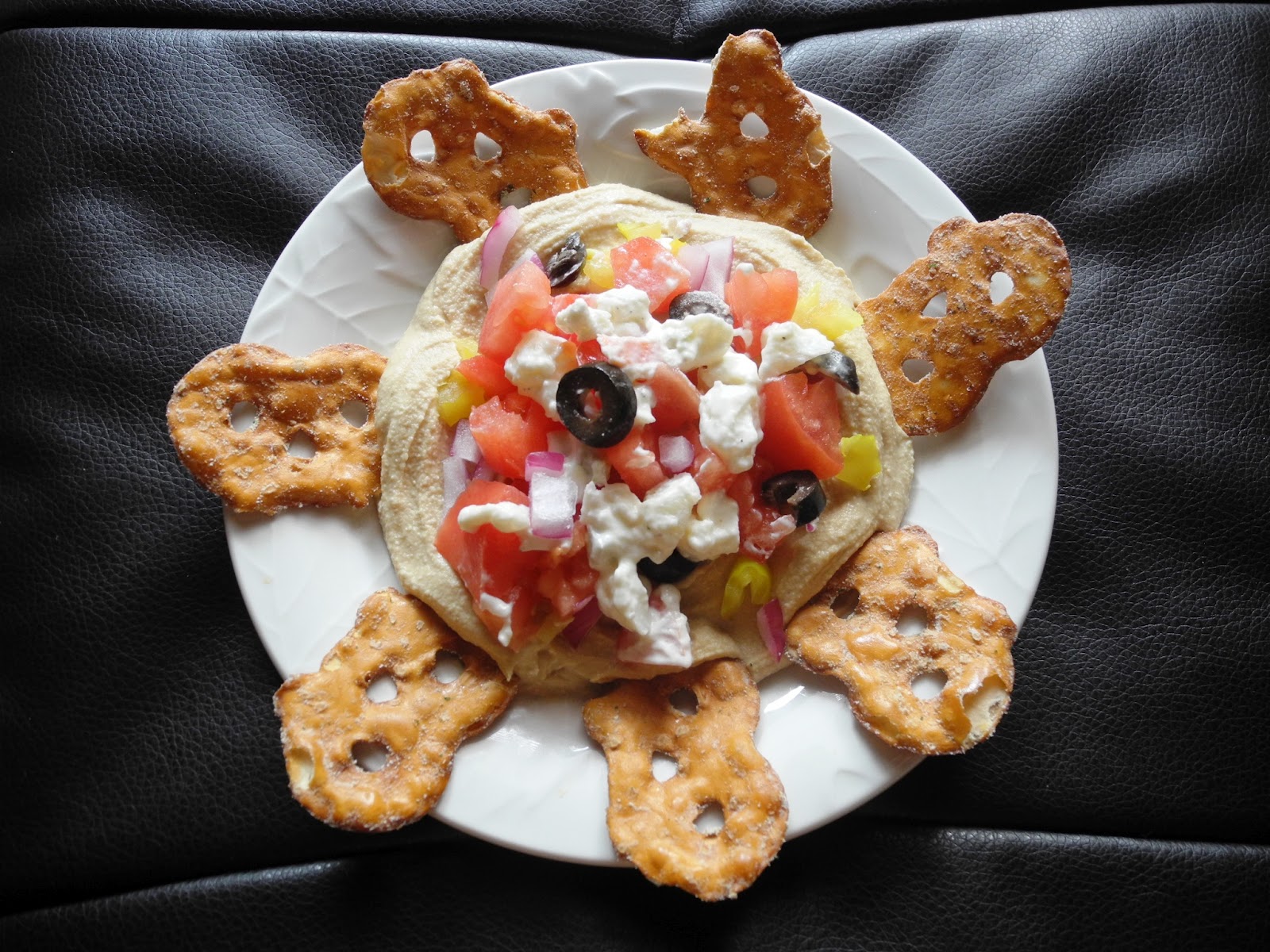 Chunky Greek Hummus PlateSecret Recipe Club Eat Little, Eat Big