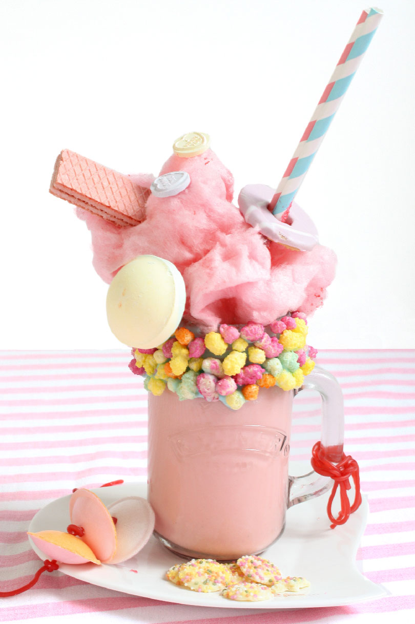 dairy-free candy floss freakshake