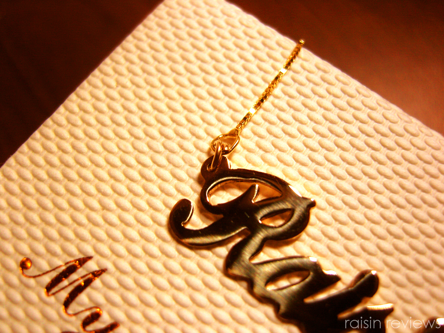 raisin reviews My Name Necklace (Repost)