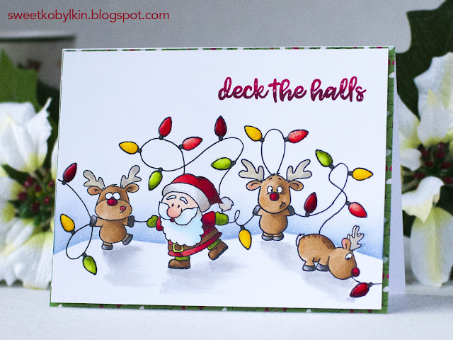 Build A Scene with Accessory Stamps with Gerda Steiner Designs Reindeer And A Tree