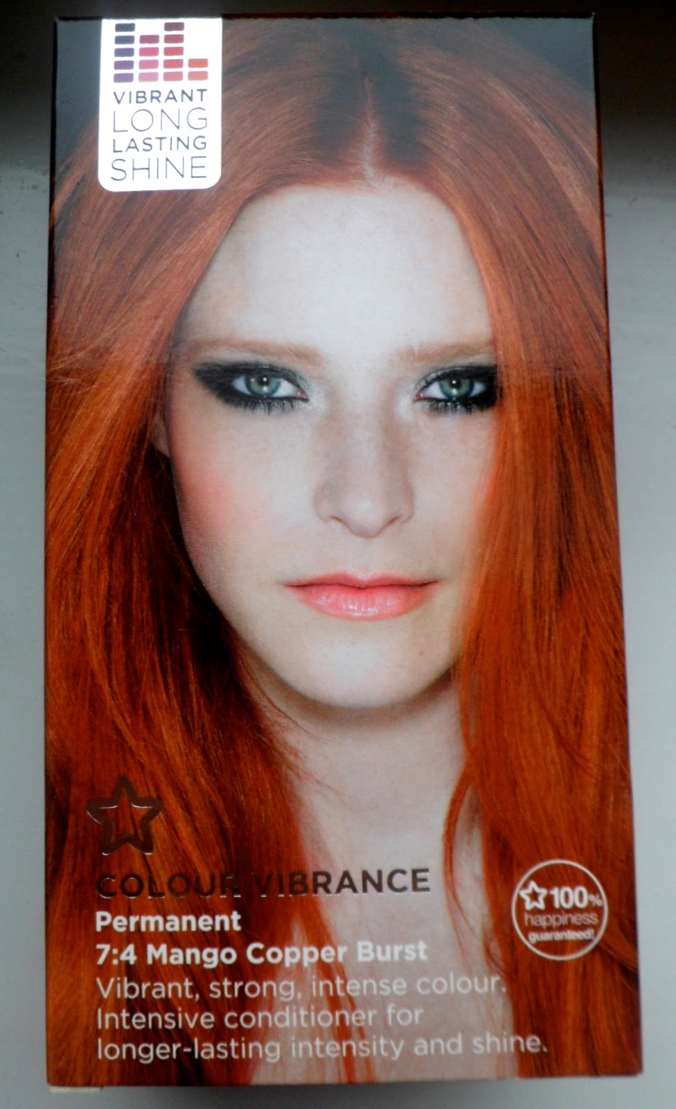 Before + After Superdrug Colour Vibrance in 'Mango Copper Burst