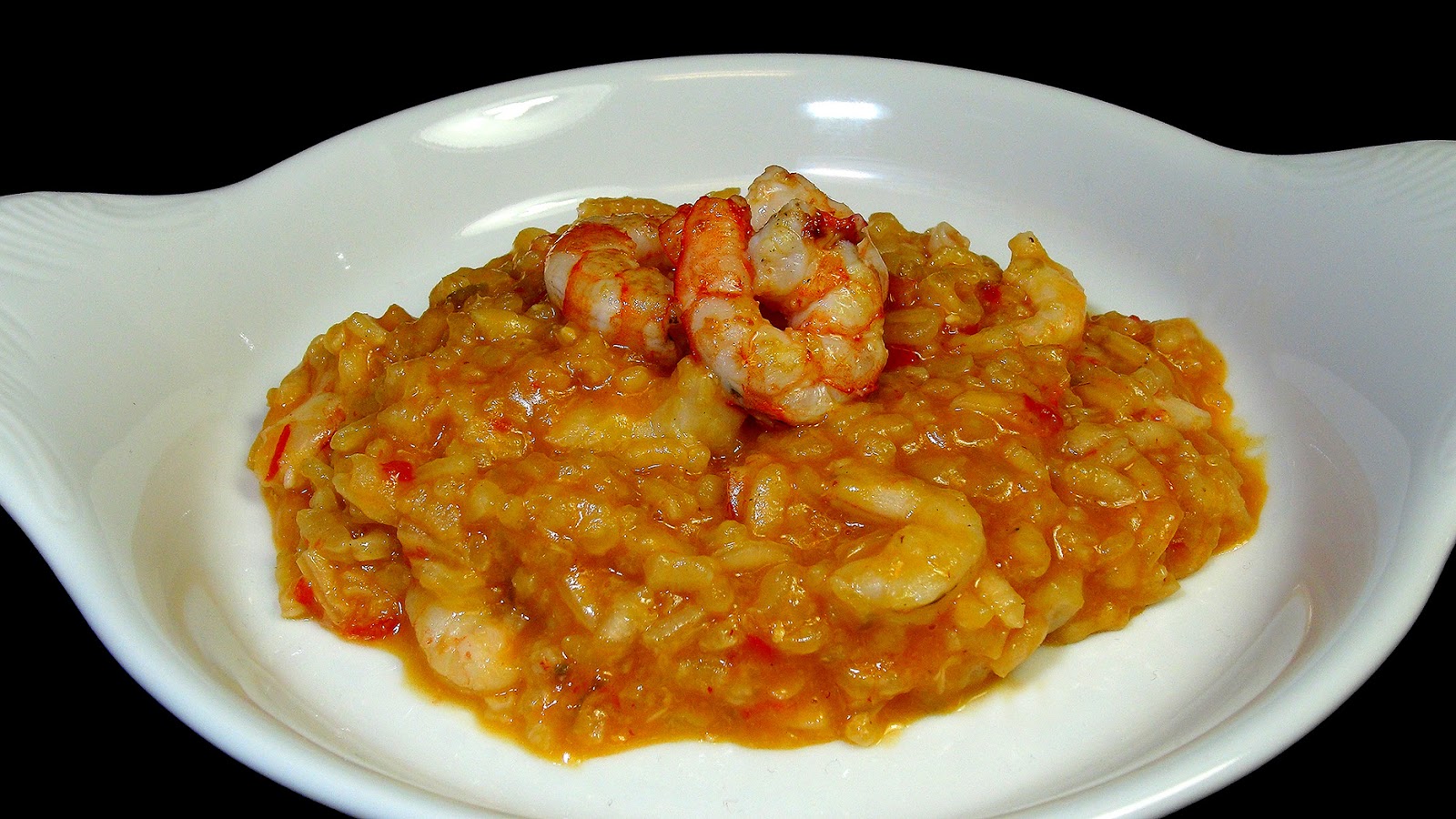 Cocinar para los amigos Risotto de gambas