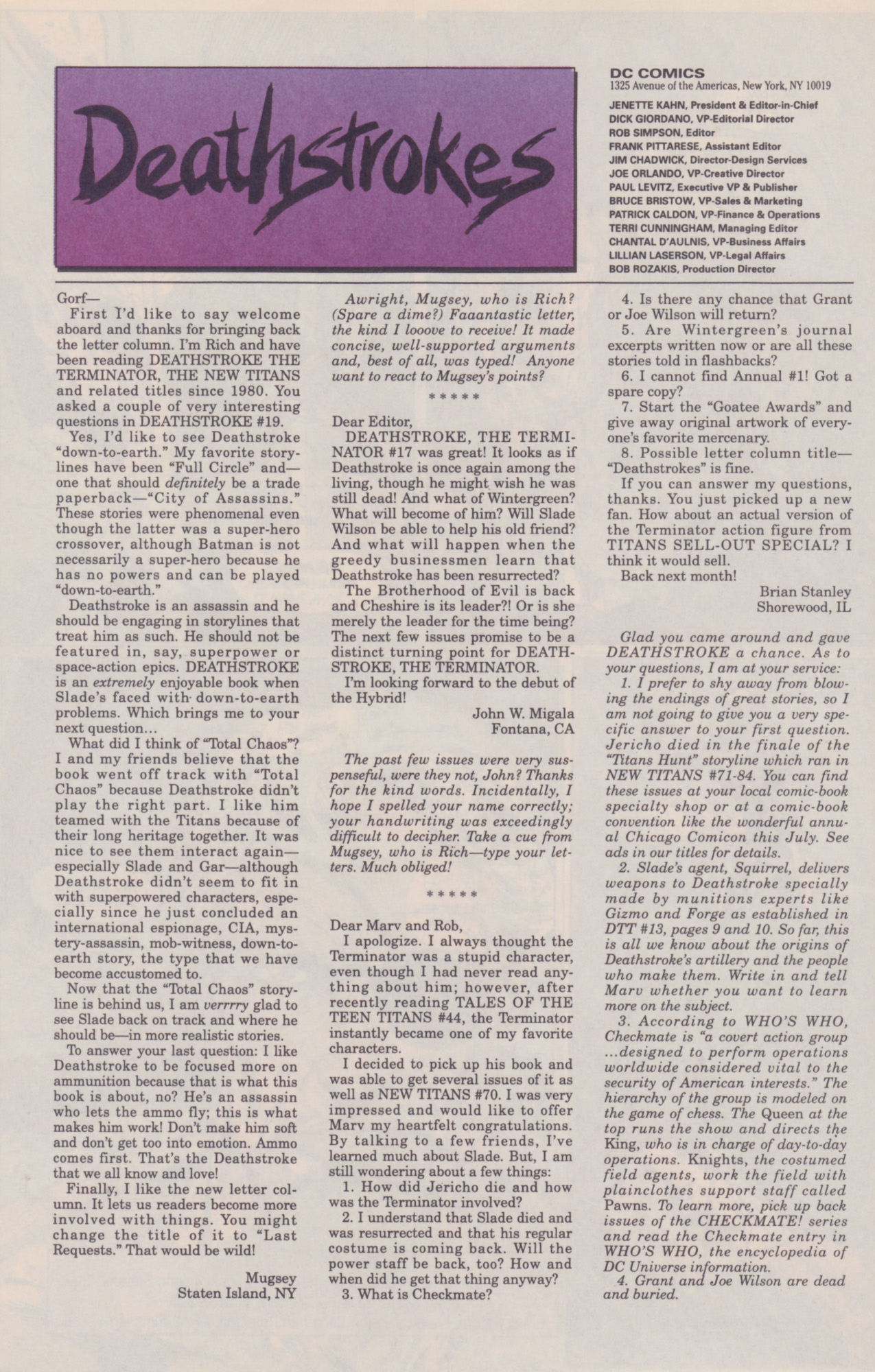 Read online Deathstroke (1991) comic -  Issue #22 - 27