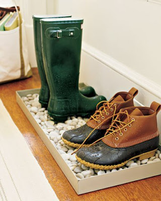 Idea para dejar zapatos y botas los días de lluvia