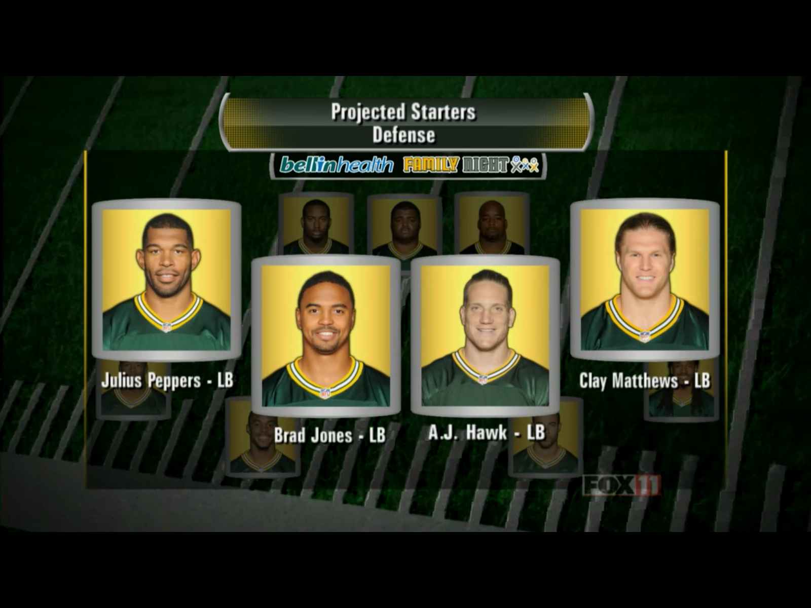 Green Bay Packers 2014 starting linebackers