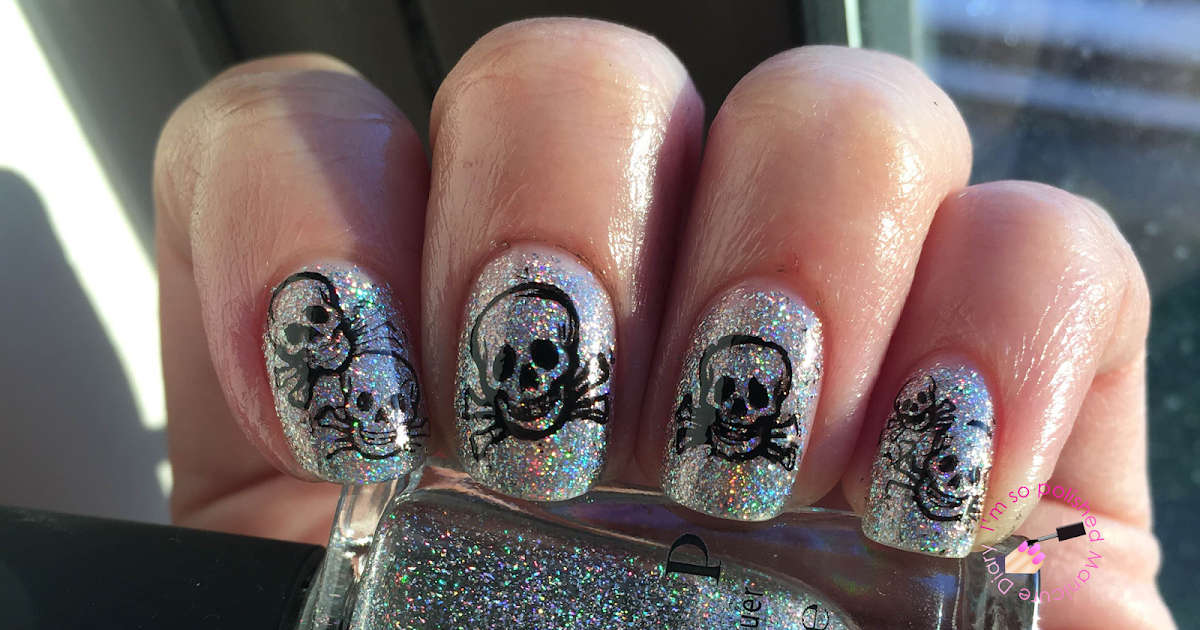 skull decals nail art plat