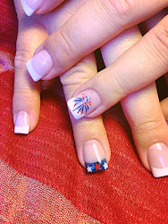 july nails 4th nail fireworks designs manicure fourth holiday stars firework patriotic toenails acrylics manicures gel acrylic colorful hair simple