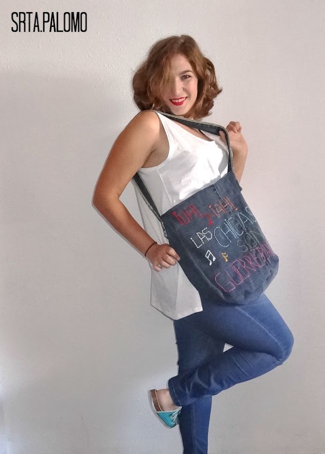 bolso vaquero bordado srta.palomo