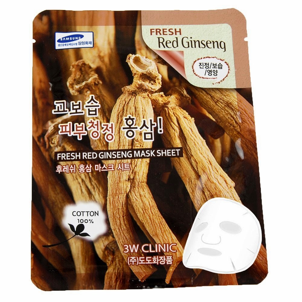 3W Clinic Fresh Red Ginseng Mask Sheet Review Suki Beauty World