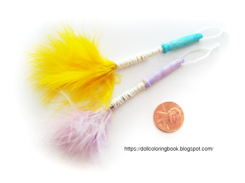 DIY Feather Dusters for Your Doll's House The Doll Coloring Book