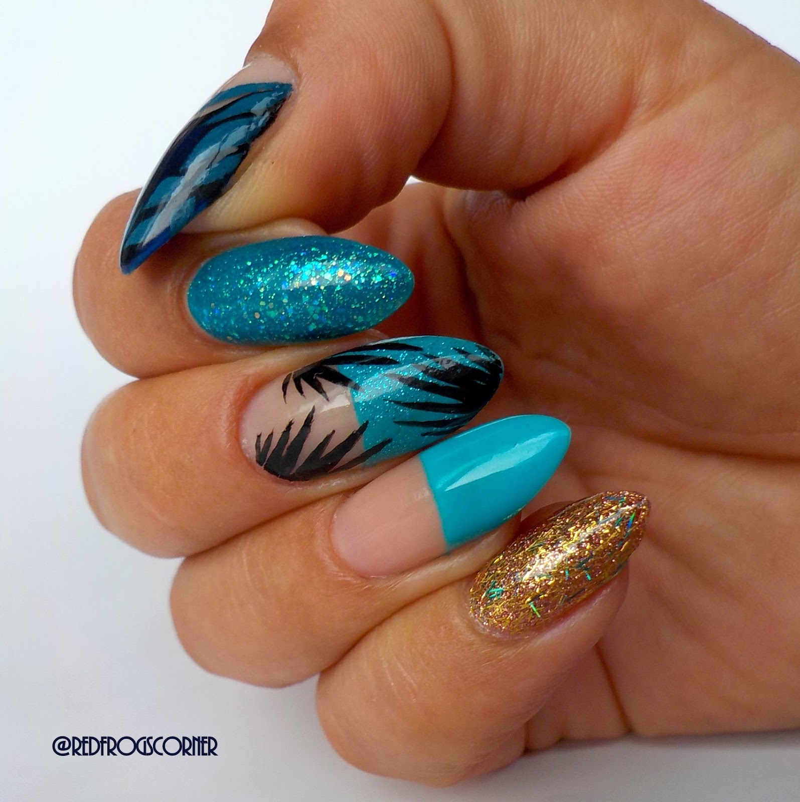 Red polish or bad polish?: Tropical nails