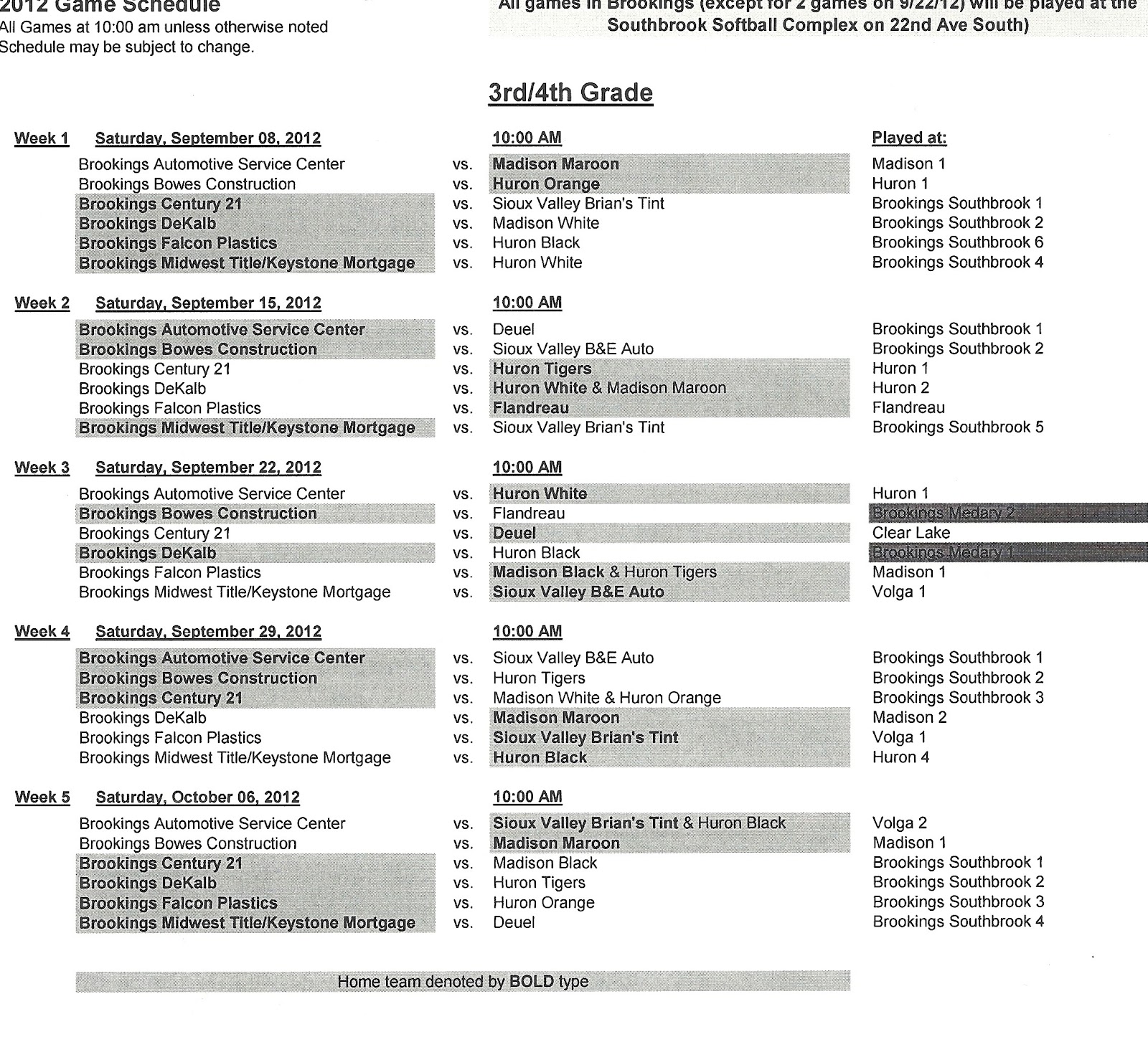 Brookings Youth Football Schedule brookings-youth-football-schedule