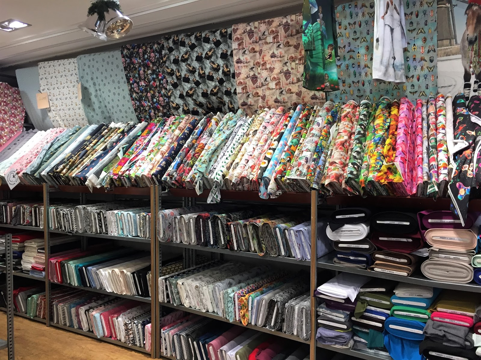 10 sewing machines & a serger Fabric shopping at Liberty London and Amsterdam street markets