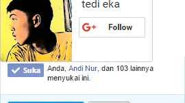 Cara membuat widget follow google plus, twitter, dan fanspage facebook di blog yang simpel