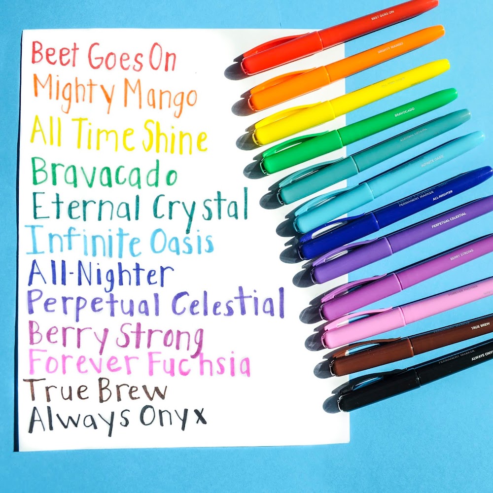  Crayola Take Note Permanent Markers, Fine Point, School  Supplies, 12 Count : Everything Else
