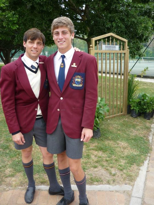 Boys in short shorts Smart college uniforms