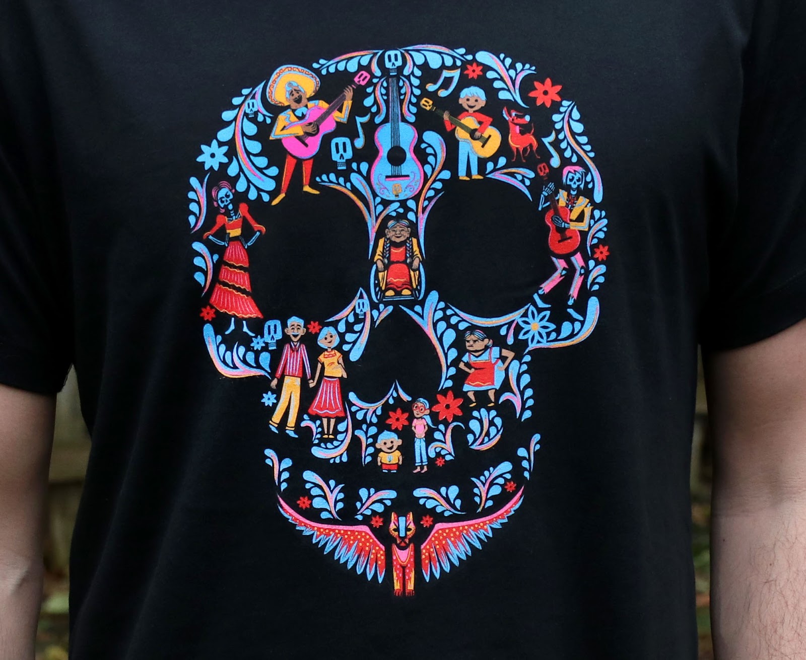 pixar studios store coco skull family tee t-shirt