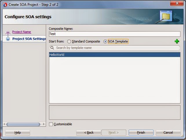 Learning SOA: Template creation in Oracle SOA 12c