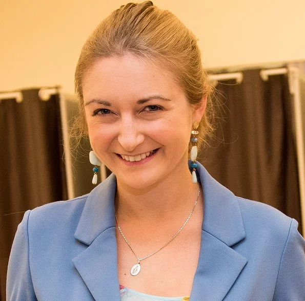 Luxembourg communal elections, 2017. Grand Duke Guillaume and Grand Duchess Stéphanie, Princess Alexandra